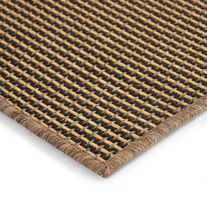 Tapis tressé bi-colore marron 60x110