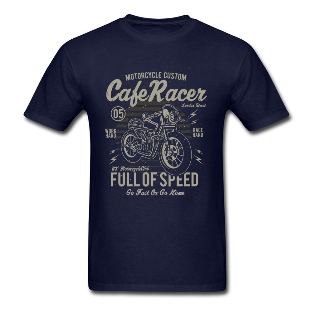 Cafe Racer Voller Geschwindigkeit Vintage Motorrad T-Shirt Retro Motorrad Rennfahrer Auto Spiel Neue T-Shirts Fahrer Biker Cooles T-Shirt Übergröße