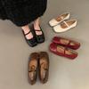 Fashion Bailamos Autumn Women Flats Fashion Square Toe Shallow Ladies Dress Mary Jane Shoes Soft Flat Heel Casual Ballerinas Shoes