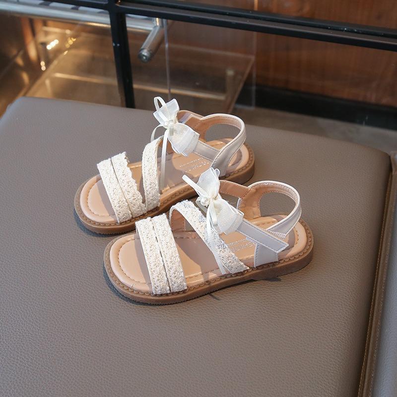 Girls’ Sandals, Summer New Arrival, Soft-Soled Children’s Princess Shoes, Korean Style Bowknot, Open-Toe Kids’ Beach Shoes