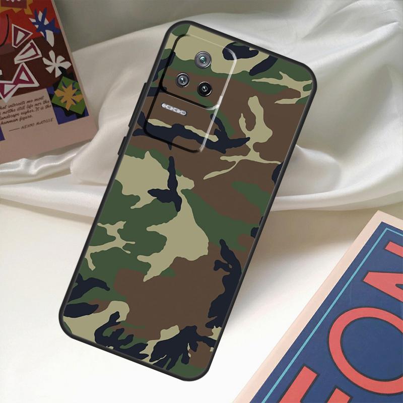 Military Army Camouflage Funda For POCO M6 Pro X3 X4 X5 X6 M5s F3 F5 Xiaomi 13T Pro 12T 11T 12 13 Lite 14 Ultra Case