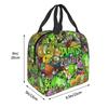 Planten vs. Zombies Spel Geïsoleerde Lunchtas voor Vrouwen Lekdicht Koeltas Thermische Bento Box School