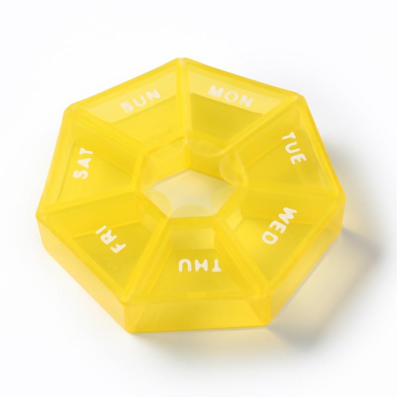 Premuim Mini 7 Grids Travel Weekly Portable Pill Case Box Organizer Tablet Holder Small Storage Container for Medicine Fish Oils