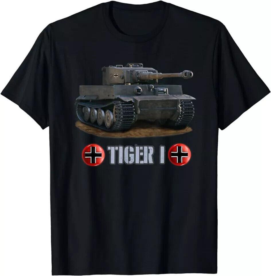 Новая футболка с принтом немецкого танка Тигр II (Tiger II) времен Второй мировой войны, S-5XL, черного цвета, унисекс XXXL