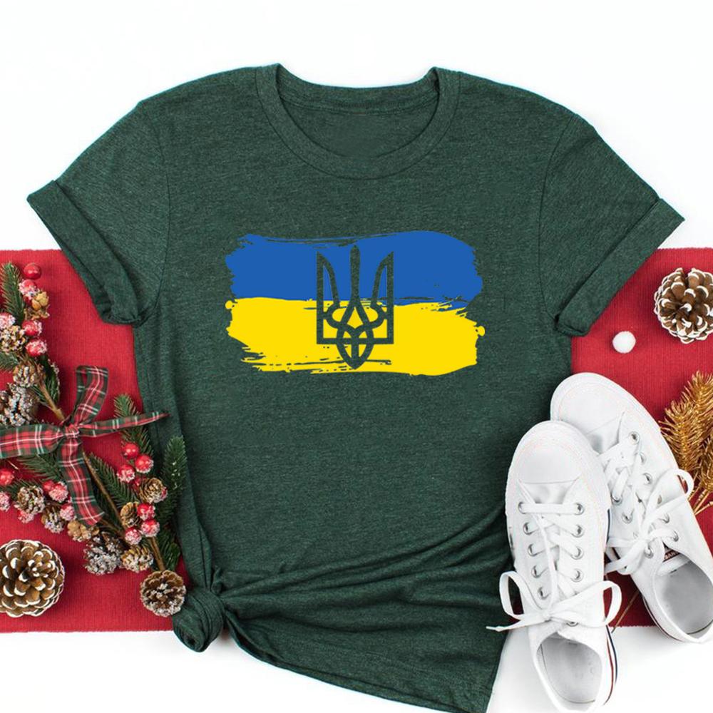 Ukraine Tshirts Ukrainian Flag T Shirt Unisex Women T Shirts Ukraine Trident Tee Women Clothes Short Sleeve Streetwear Tops Tshirt