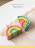 Rainbow Wooden Building Blocks: Early Education Stacking Toy & Children's Room Decor