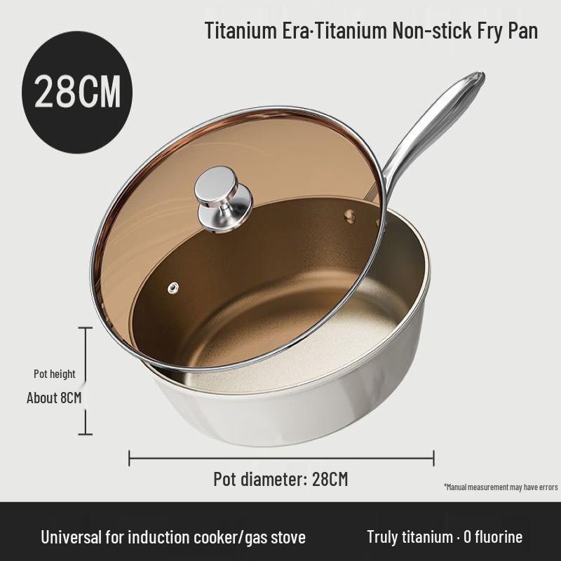 

ZISIZ 28cm Non-Stick Frying Pan with Lid