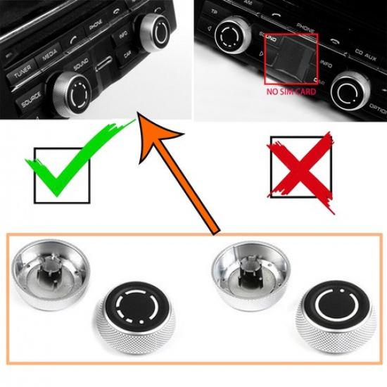 Front Dashboard Radio Volume Knob Button Cover Cap for Porsche 2014-2016 Macan