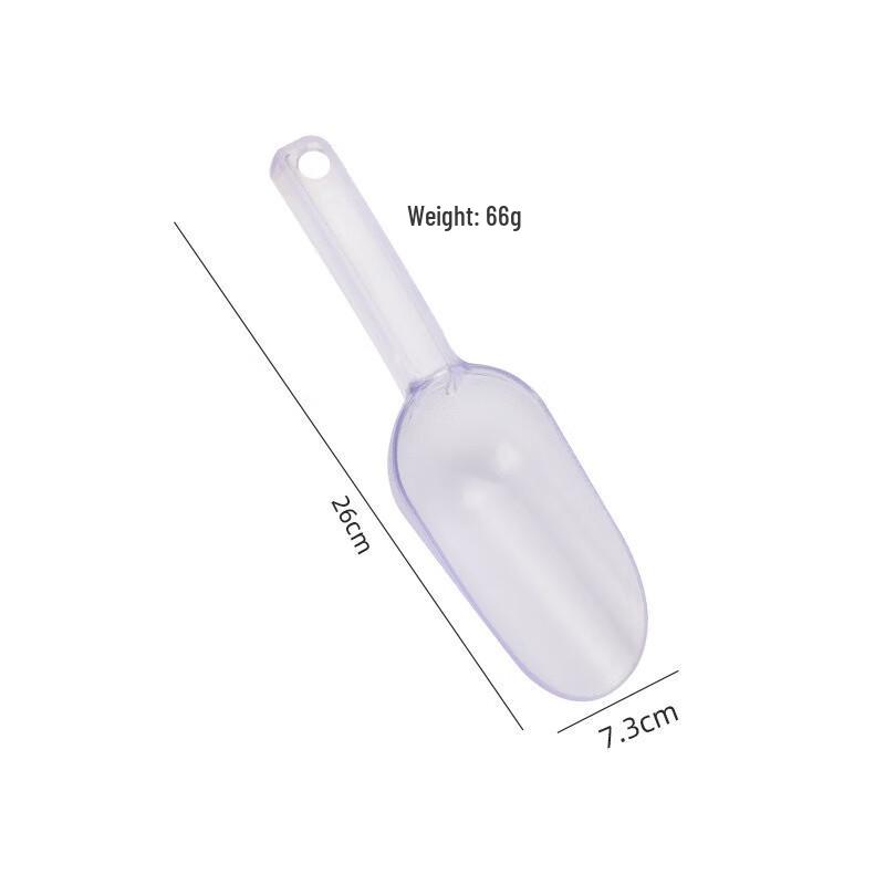 Transparent Plastic Flat-Bottom Scoop