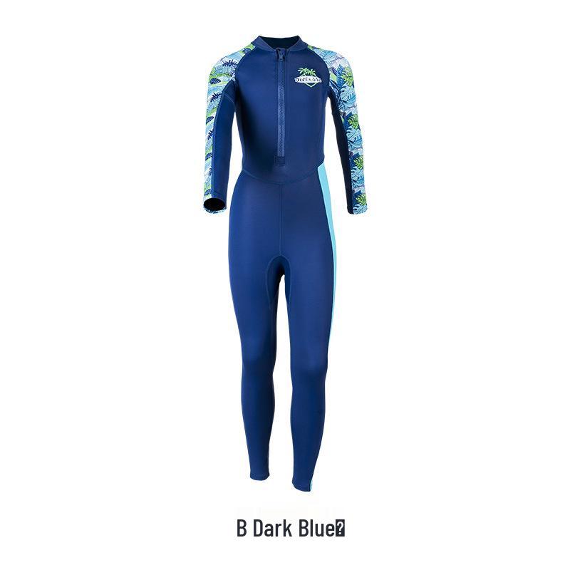 

Kids Sun-Protective Quick-Dry Snorkeling & Surfing One-Piece Swimsuit Double Extra Large темно-синий
