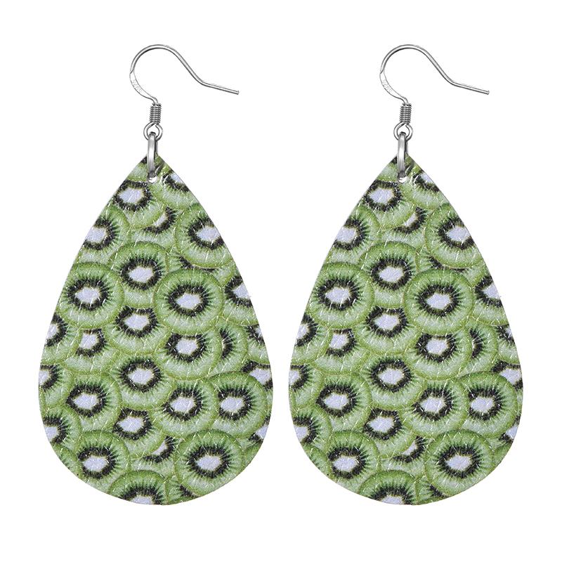 Fashion Leather Earrings Lightweight Faux Leather Leaf Earrings Teardrop Dangle Handmade For Women Girls Jewelry Wholesale