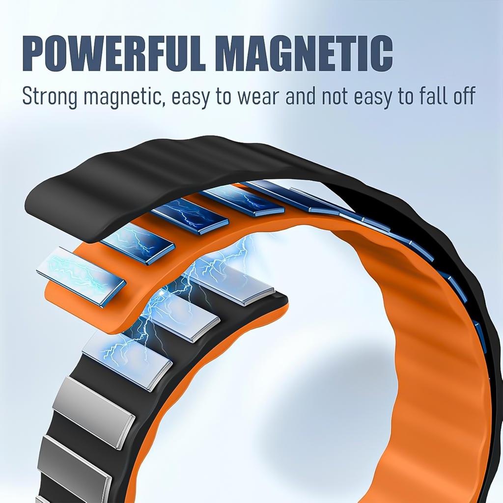 No Gaps Silicone Magnetic Band for Samsung Galaxy Watch 7/FE/6/5/4/Classic 40mm 44mm 5Pro Sport Bracelet for Galaxy Watch 6 4 Classic 43/47mm