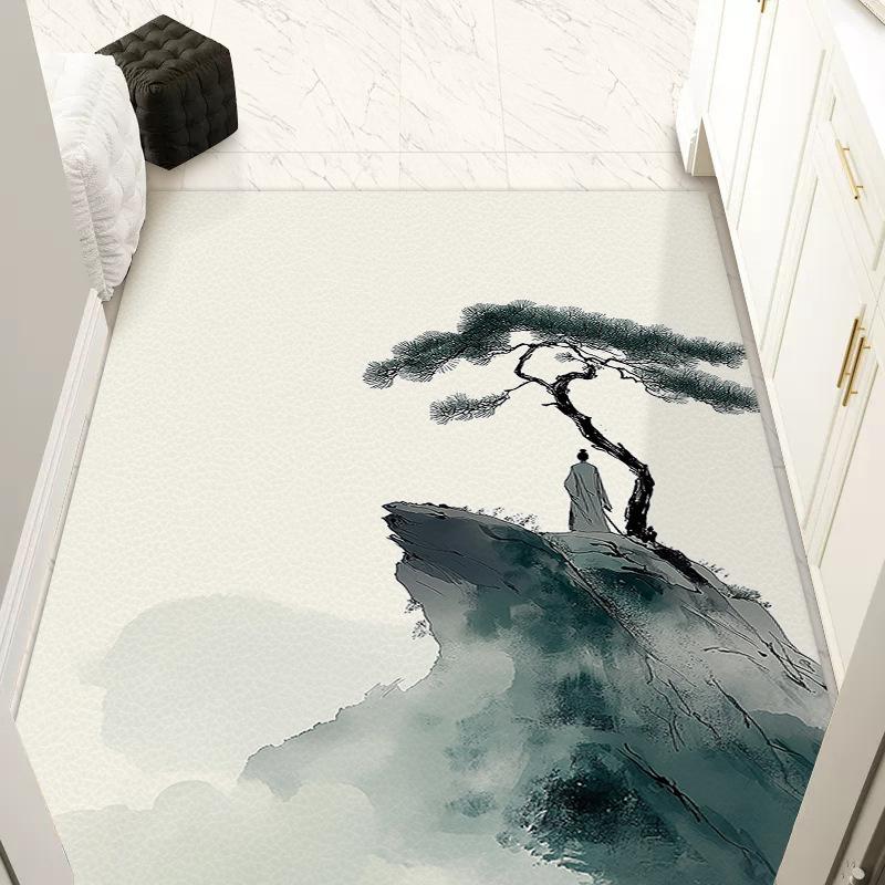 

Коврик из впитывающей кожи для входа в гостиную на балконе, в стиле сливового бамбука, впитывающий, нескользящий, водонепроницаемый, солнцезащитный и неабразивный коврик 40 * 60CM a touch of net