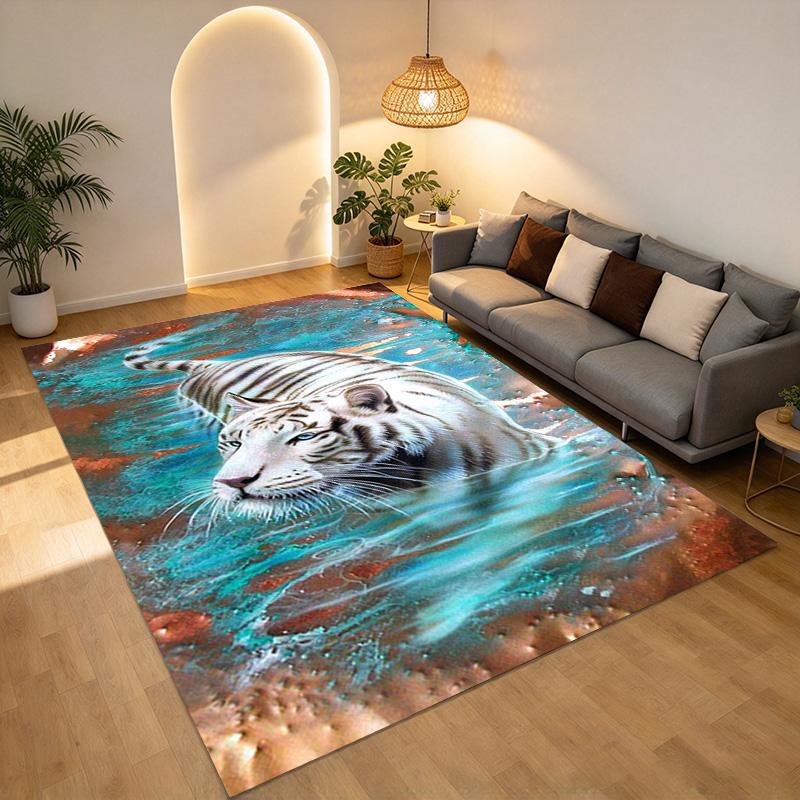 Tiger Water Living Room Nonslip Area Rug Soft Carpet For Bedroom Game Playroom Sofa Office Home Decor Doormat Christmas Gift C930797