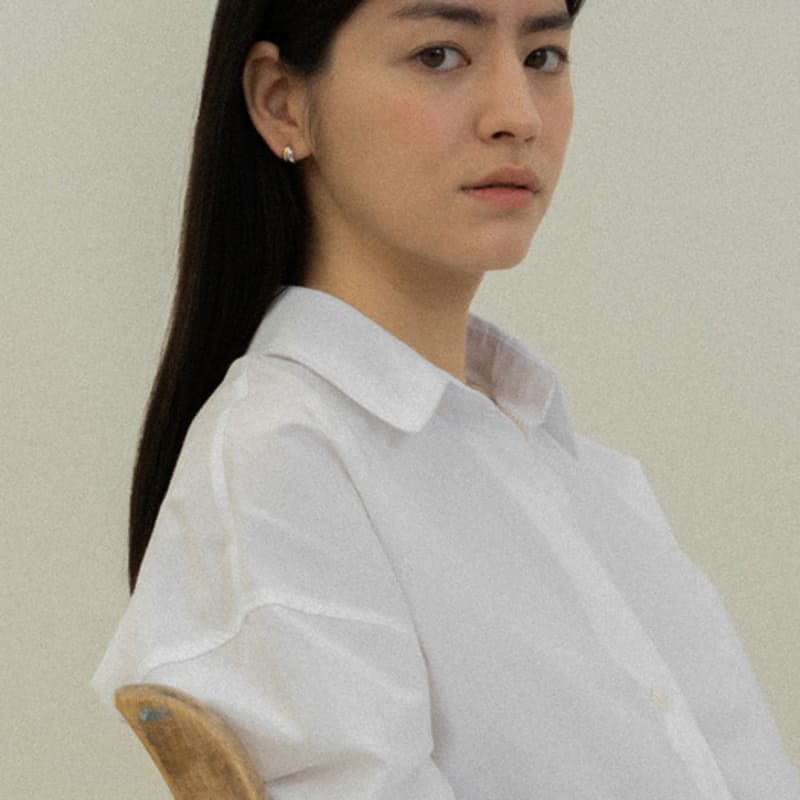 NORMALLEE [White Gold] Mix Petal earrings