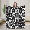 Vintage 90s Detective Conan Anime Blanket Kuroba Kaito Fuzzy Vintage Soft Throw Blankets Bedding Lounge Spring/Autumn Outdoor