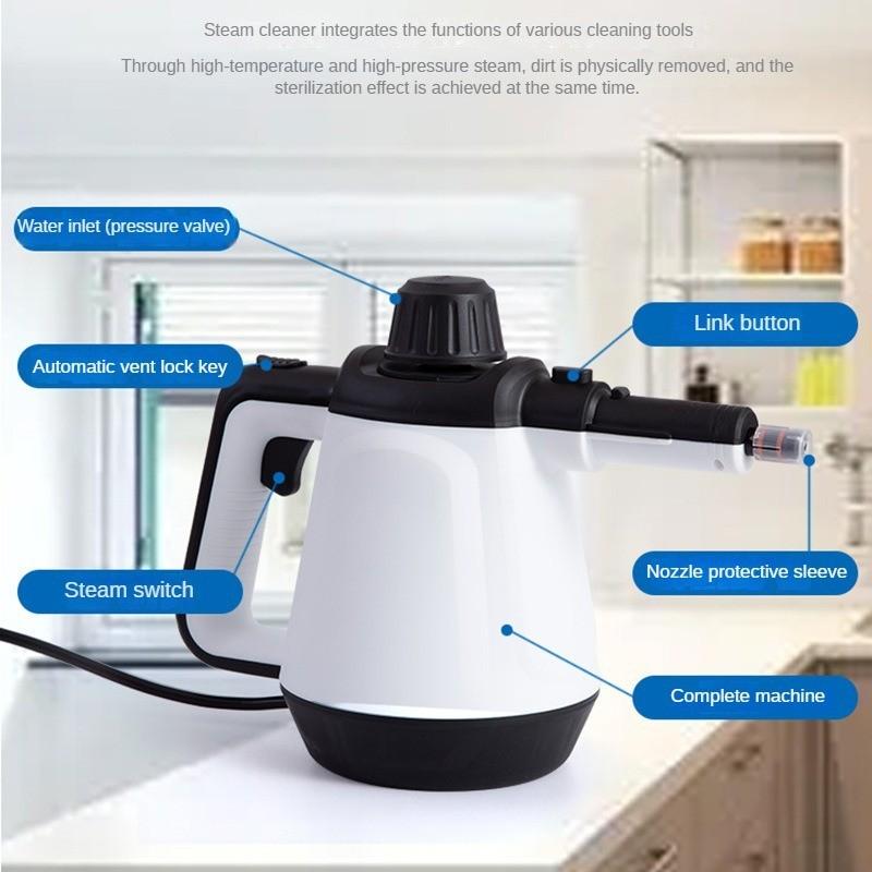 Ruční parní čistič s vysokou teplotou, multifunkční čistič domácích spotřebičů, kuchyňský sterilizační a dezinfekční přístroj 1200 W