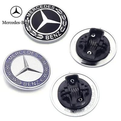 Car Sticker C200 E300 Hot 2026 New For Benz W212 GLC GLK 2025 Hot For Mercedes Benz AMG Car Metal Flat Hood Emblem Front Badge L