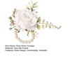 White Rose Boutonniere And Wrist Corsage Set European Rustic Silk Flower for Bride Bridesmaid Groom Groomsman Wedding Party Decor