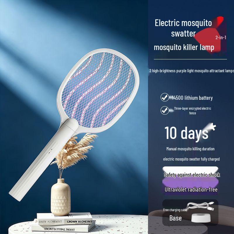 Zanzariera Elettrica Ricaricabile: Nuovo Modello, Potente e Durevole Batteria al Litio Zapper a Pipistrello.