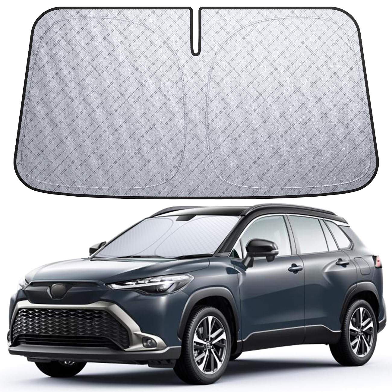 

изоляция Lamicall Toyota Corolla Cross Лобовое стекло Автомобиль Переднее лобовое стекло автомобиля Складной автомобиль Автомобиль Тепло УФ УФ Передняя Царапины Изоляция Теплоаккумулирующий Чехол