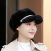New Mink Hat Women's Winter Beret Mink Fleece Women's Hat Mom Warm Hat