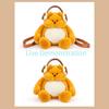 Kawaii Bear Plush Backpack Squishy Fluffy Animal Shaped Bag For Girls Casual Daily Use Cartoon School Bag With Headphone Design