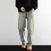 American High Street Ripped Straight Jeans Men's Spring and Autumn Trendy Brand Retro Loose Trend Versatile Casual Long Pants