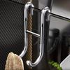 1pc Stainless Steel Towel Hook, No-Drill Robe Hook, Heavy-Duty Hanger For Towels, Bathroom Partition Hook