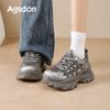Augustine gray dad shoes, new autumn great-looking thick-soled small casual sports shoes