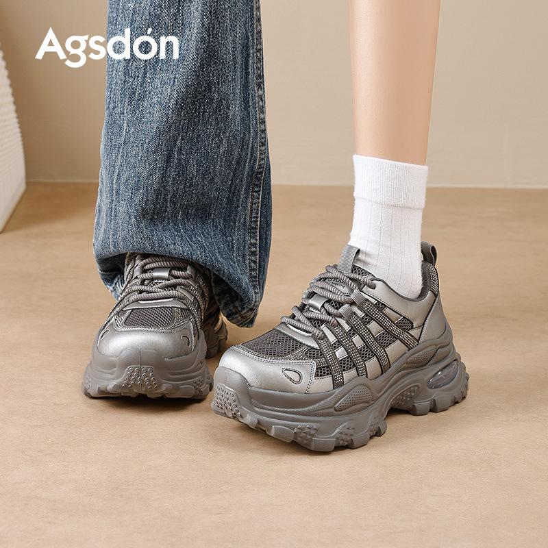 Augustine gray dad shoes, new autumn great-looking thick-soled small casual sports shoes