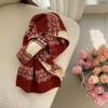 Retro Jacquard Pattern Fair Isle Knit Scarf Thick Knit Fabric Neck Warmer Shawl  Winter Daily Wear