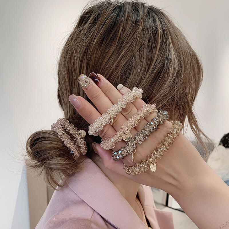 Crystal Bead Hair Band 5P SET 5P evenly