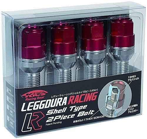 KYO-EI (Kyoei Industry) LEGGDURA RACING Wheel Bolts, M14 X P1.25, 60° Taper, 35mm Neck, Red, KIC3535R4