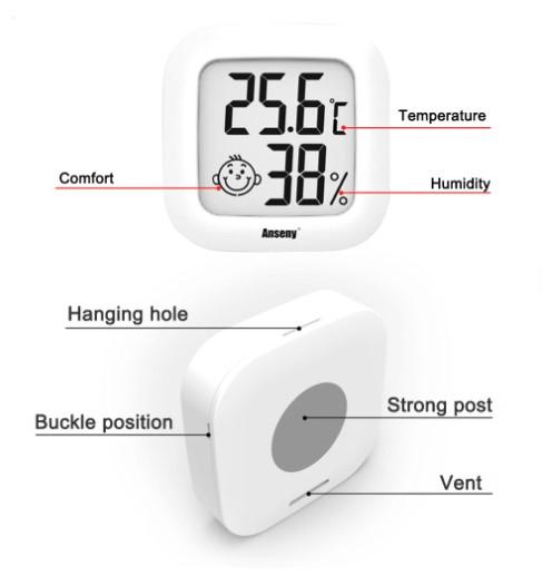 LCD Digital Thermometer Hygrometer Indoor Zimmer Elektronische Temperatur Feuchtigkeit Meter Sensor Gauge Wetterstation Für Zuhause