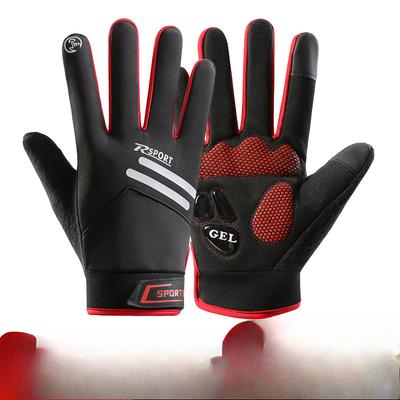 Cycling Gloves for Men In Autumn and Winter Outdoor Cycling Sports Plus Velvet Warm Windproof Waterproof Touch Screen Coldproof Gloves