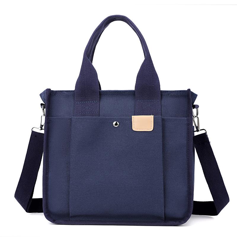 

Холщовая сумка-тоут женская сумка через плечо сумка через плечо Large темно-синий