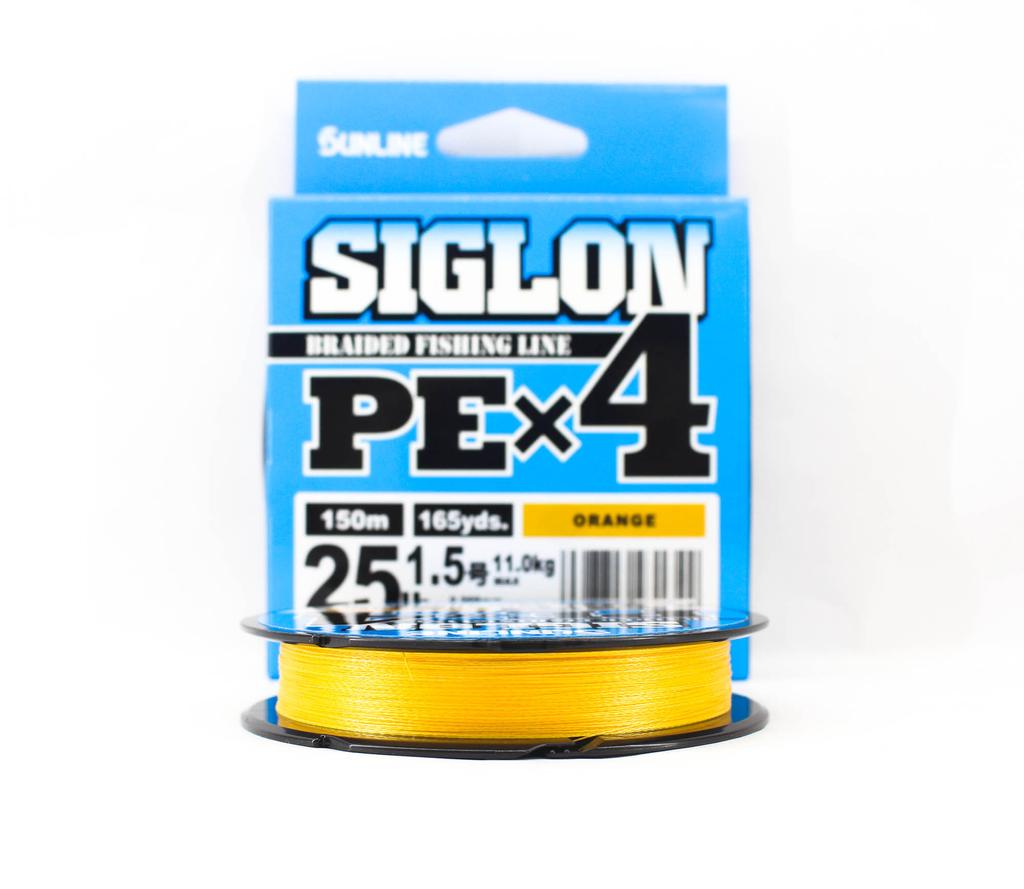 Sunline Plecionka P.E X4 Siglon 150M P.E 1.5 25LB Pomarańczowa (1342)