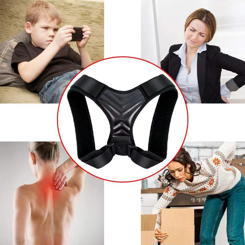Back Posture Correction Belt Adjustable Unisex Breathable Hunchback Prevention Neck Shoulder Support for Home Office