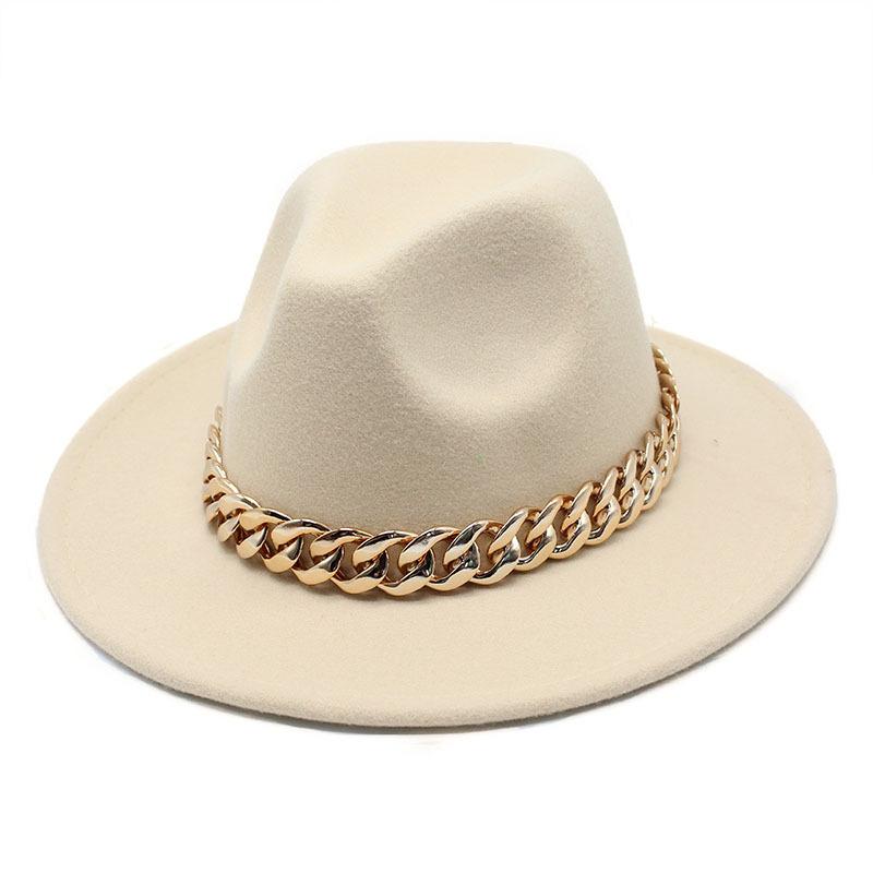 Hat Ladies Jazz Hat Seasonal British Chain Retro Top Hat Ladies Wool Gentleman Hat