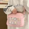 Japanese Harajuku Ita Bag for Women PU Transparent Pocket Itabag High School Girls Uniform JK Crossbody Shoulder Bag Handbags