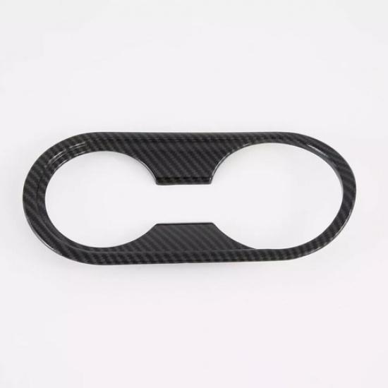 Carbon Fiber Front Water Cup Holder Cover Trim for Kia K3 Forte Cerato -