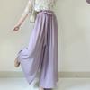 Chinese Tang Dynasty Style Hanfu, Flat Collar Top And One Piece Skirt, Wide Leg Pants, Temperament, Fashionable Suit For Women