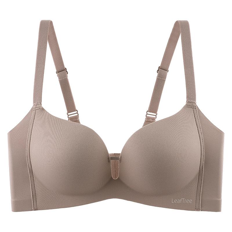 Latex Underwear for Women Gathered Flat Chest Sexy and Seamless Bra Thickened Anti Sagging Gathered Accessory Breasts No Steel Ring Bra