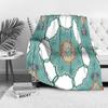 Bohemian Floral Pattern Throw Blanket Geometric Print Bed Blanket Decorative Sofa Cover Home Decor Cushion Cover