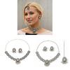 Geometric Silver Chain Necklace With Water Drop Pendant For Women Summer 2025
