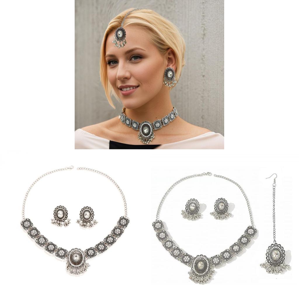 Geometric Silver Chain Necklace With Water Drop Pendant For Women Summer 2025