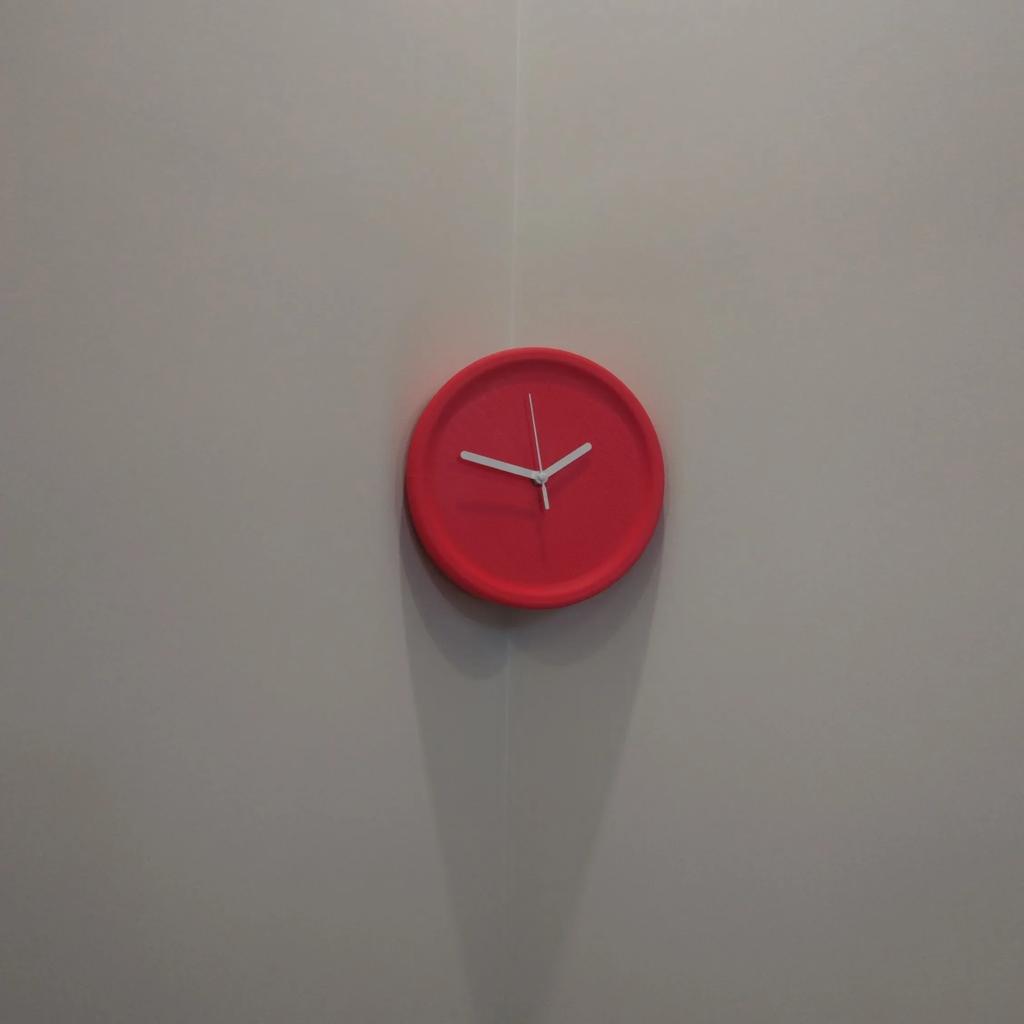 3D Printed Corner Wall Clock Decor Free Punching Silent Watch with Cover Hole Simple Modern Artistic Living Room Decoration