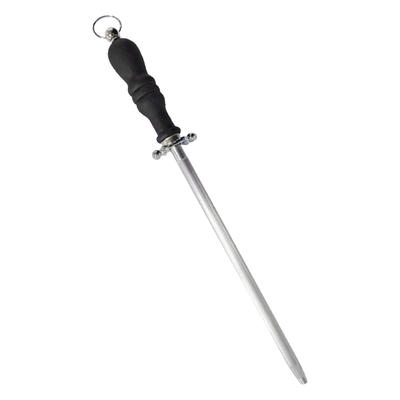 10in Knife Sharpener Stick Professional Honing Blade Sharpening Rod Stick for Home Business Black