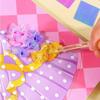 Creative Fairy Tale Hand Poke Painting Puzzle Dress Up Sticker Book Fabric Art Craze Poke Art  Kids